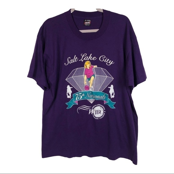 Vintage‎ 1994 bowling t-shirt single stitch - Picture 1 of 9